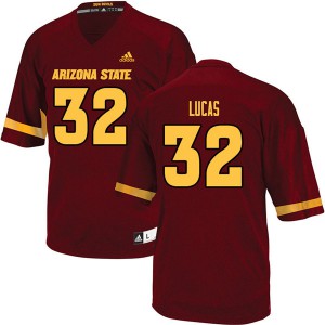 Men Arizona State Sun Devils Paul Lucas #32 Player Maroon Jerseys 182330-838