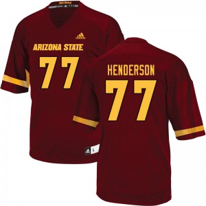 Men's Arizona State Sun Devils LaDarius Henderson #77 Maroon NCAA Jersey 445639-546