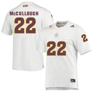 Men's Arizona State Sun Devils Caleb McCullough #22 White Embroidery Jersey 932568-351