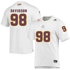 Men Arizona State Sun Devils D.J. Davidson #98 University White Jersey 459979-931