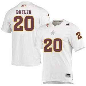 Men Arizona State Sun Devils Darien Butler #20 Football White Jerseys 900688-365