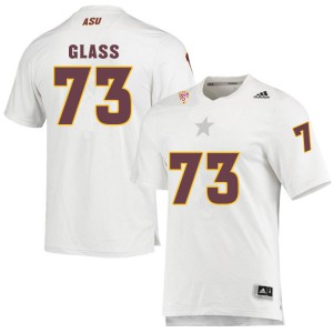 Mens Arizona State Sun Devils Isaia Glass #73 Alumni White Jerseys 400160-942