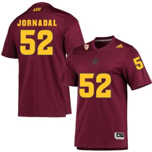 Men Arizona State Sun Devils Jacob Jornadal #52 Football Maroon Jerseys 748791-517