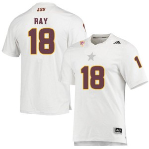 Men Arizona State Sun Devils Jake Ray #18 Stitched White Jerseys 659434-486