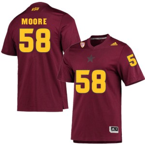 Men's Arizona State Sun Devils Joe Moore #58 Maroon Stitched Jerseys 672023-884