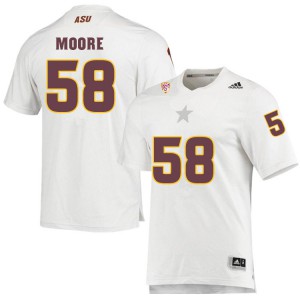 Men Arizona State Sun Devils Joe Moore #58 College White Jerseys 970874-843