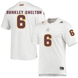 Men Arizona State Sun Devils LV Bunkley-Shelton #6 Official White Jersey 766486-193