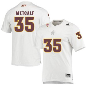 Mens Arizona State Sun Devils Mekhi Metcalf #35 High School White Jersey 108118-772