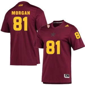Men's Arizona State Sun Devils Ryan Morgan #81 Official Maroon Jersey 963659-148