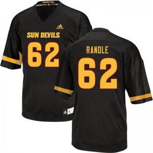 Mens Arizona State Sun Devils Alexander Randle #62 Stitched Black Jerseys 764730-985