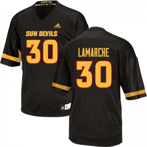 Mens Arizona State Sun Devils Brandon LaMarche #30 Black Embroidery Jerseys 101469-630