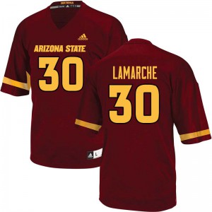 Mens Arizona State Sun Devils Brandon LaMarche #30 Maroon University Jersey 557830-661