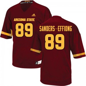 Mens Arizona State Sun Devils Daniel Sanders-Effiong #89 Stitch Maroon Jerseys 646151-982