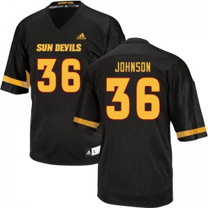 Men's Arizona State Sun Devils Demarcus Johnson #36 Black Official Jersey 445546-776