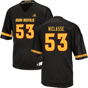 Mens Arizona State Sun Devils Fritzny Niclasse #53 College Black Jersey 977257-783