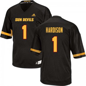 Mens Arizona State Sun Devils Marcus Hardison #1 Black Official Jersey 971528-834