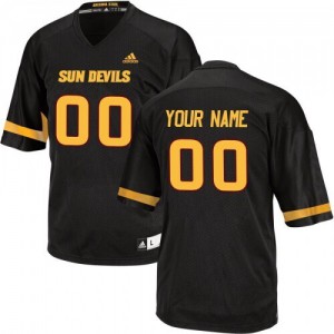 Mens Arizona State Sun Devils Custom #00 Black University Jersey 348847-595
