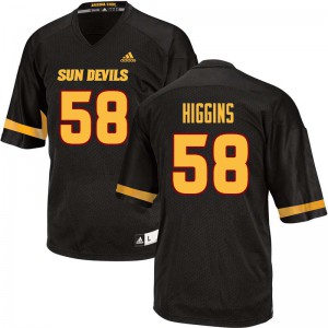 Men Arizona State Sun Devils Parker Higgins #58 Black Stitched Jersey 139749-144