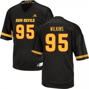 Men Arizona State Sun Devils Roe Wilkins #95 University Black Jerseys 346894-375