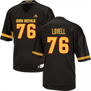 Men's Arizona State Sun Devils Spencer Lovell #76 Black Football Jersey 767728-651