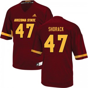 Men Arizona State Sun Devils Thomas Shorack #47 Player Maroon Jerseys 951603-843