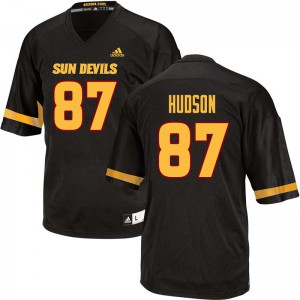 Men Arizona State Sun Devils Tommy Hudson #87 University Black Jersey 620289-933