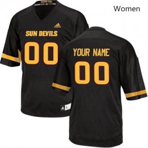 Women's Arizona State Sun Devils Custom #00 NCAA Black Jersey 190240-475