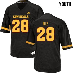 Youth Arizona State Sun Devils Angel Ruiz #28 Black College Jersey 609246-899
