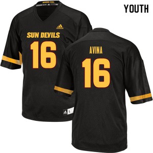 Youth Arizona State Sun Devils Bobby Avina #16 Black Embroidery Jerseys 549049-116