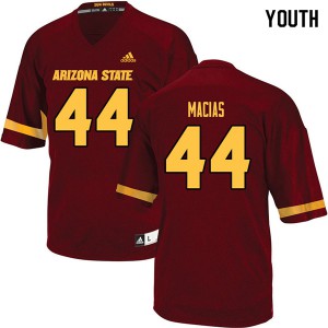Youth Arizona State Sun Devils Kevin Macias #44 Alumni Maroon Jerseys 402540-253