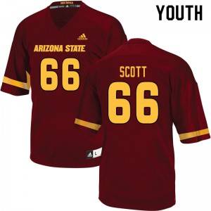 Youth Arizona State Sun Devils Ben Scott #66 Player Maroon Jerseys 200247-397