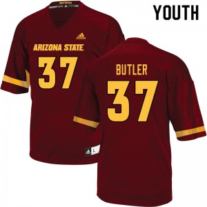 Youth Arizona State Sun Devils Darien Butler #37 Maroon NCAA Jerseys 668826-625