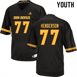 Youth Arizona State Sun Devils LaDarius Henderson #77 Stitch Black Jersey 485256-648