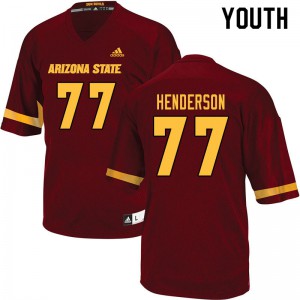 Youth Arizona State Sun Devils LaDarius Henderson #77 Stitched Maroon Jersey 298761-427