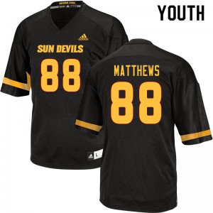 Youth Arizona State Sun Devils Nolan Matthews #88 Stitched Black Jersey 163047-701