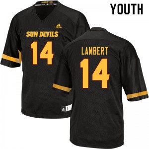 Youth Arizona State Sun Devils Stanley Lambert #14 NCAA Black Jersey 930813-830