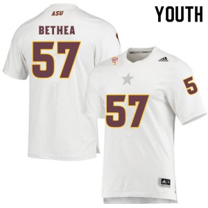 Youth Arizona State Sun Devils Armon Bethea #57 College White Jerseys 611795-316