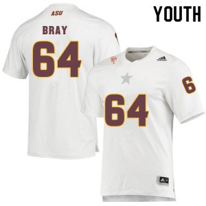 Youth Arizona State Sun Devils Ben Bray #64 Official White Jerseys 194826-141