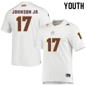Youth Arizona State Sun Devils Chad Johnson Jr. #17 Embroidery White Jersey 448682-924