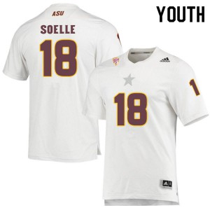 Youth Arizona State Sun Devils Connor Soelle #18 White College Jersey 220137-735