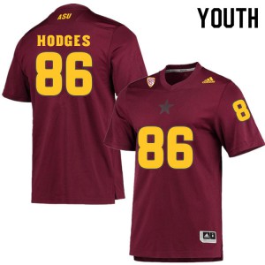 Youth Arizona State Sun Devils Curtis Hodges #86 Maroon Embroidery Jerseys 921812-257