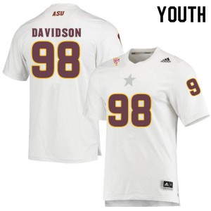Youth Arizona State Sun Devils D.J. Davidson #98 Football White Jersey 661830-292