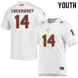 Youth Arizona State Sun Devils Jack Luckhurst #14 Alumni White Jersey 613222-658