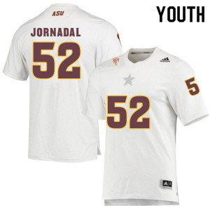 Youth Arizona State Sun Devils Jacob Jornadal #52 White Embroidery Jersey 208940-736