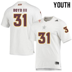Youth Arizona State Sun Devils Jean Boyd III #31 White Football Jersey 151440-925