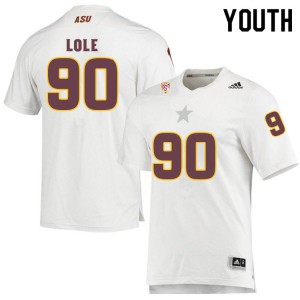Youth Arizona State Sun Devils Jermayne Lole #90 White Official Jerseys 699524-713