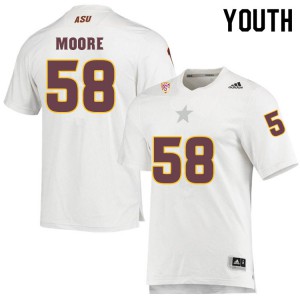 Youth Arizona State Sun Devils Joe Moore #58 College White Jerseys 771820-716