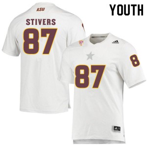Youth Arizona State Sun Devils John Stivers #87 White Stitch Jersey 461441-826