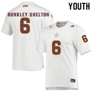 Youth Arizona State Sun Devils LV Bunkley-Shelton #6 White Alumni Jerseys 981116-781