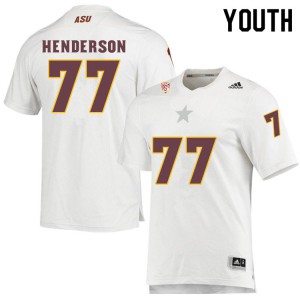 Youth Arizona State Sun Devils LaDarius Henderson #77 White Stitched Jersey 523010-528